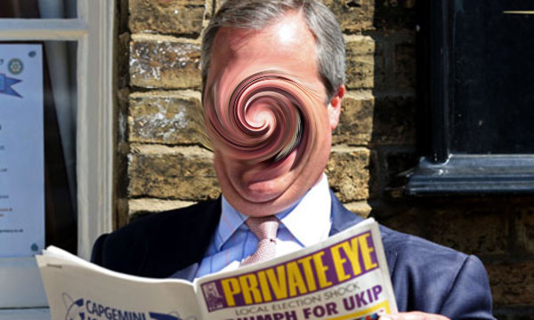 Nigel Farage on the local election campaign trail